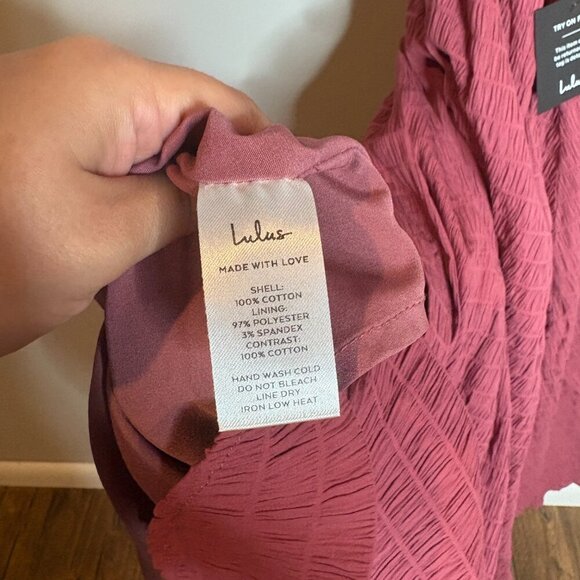 NWT Lulu's Cue the Cuteness Mauve Purple Twist-Front Midi Dress - Picture 6 of 6